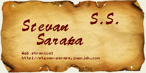 Stevan Sarapa vizit kartica